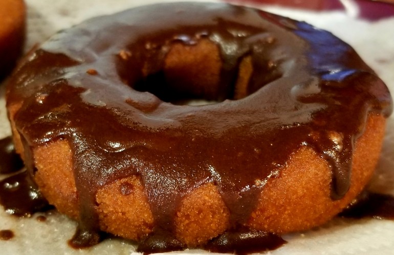 Chocolate Frosted Keto Cake Donut